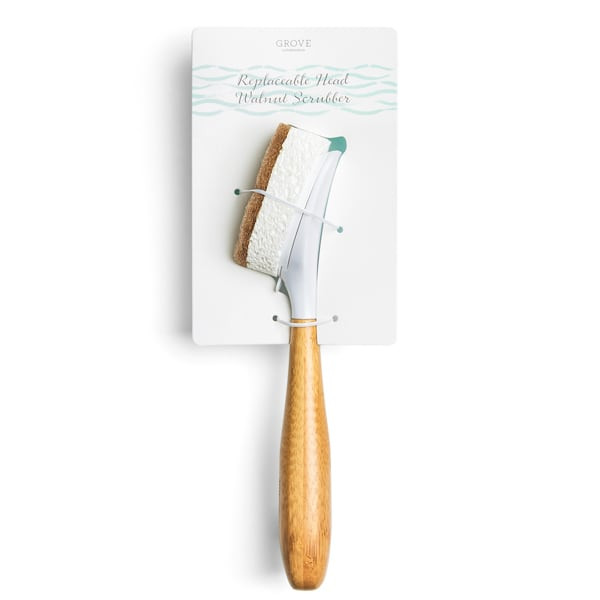 Grove Collaborative - Replaceable Head Walnut Scrubber Brush | Grove