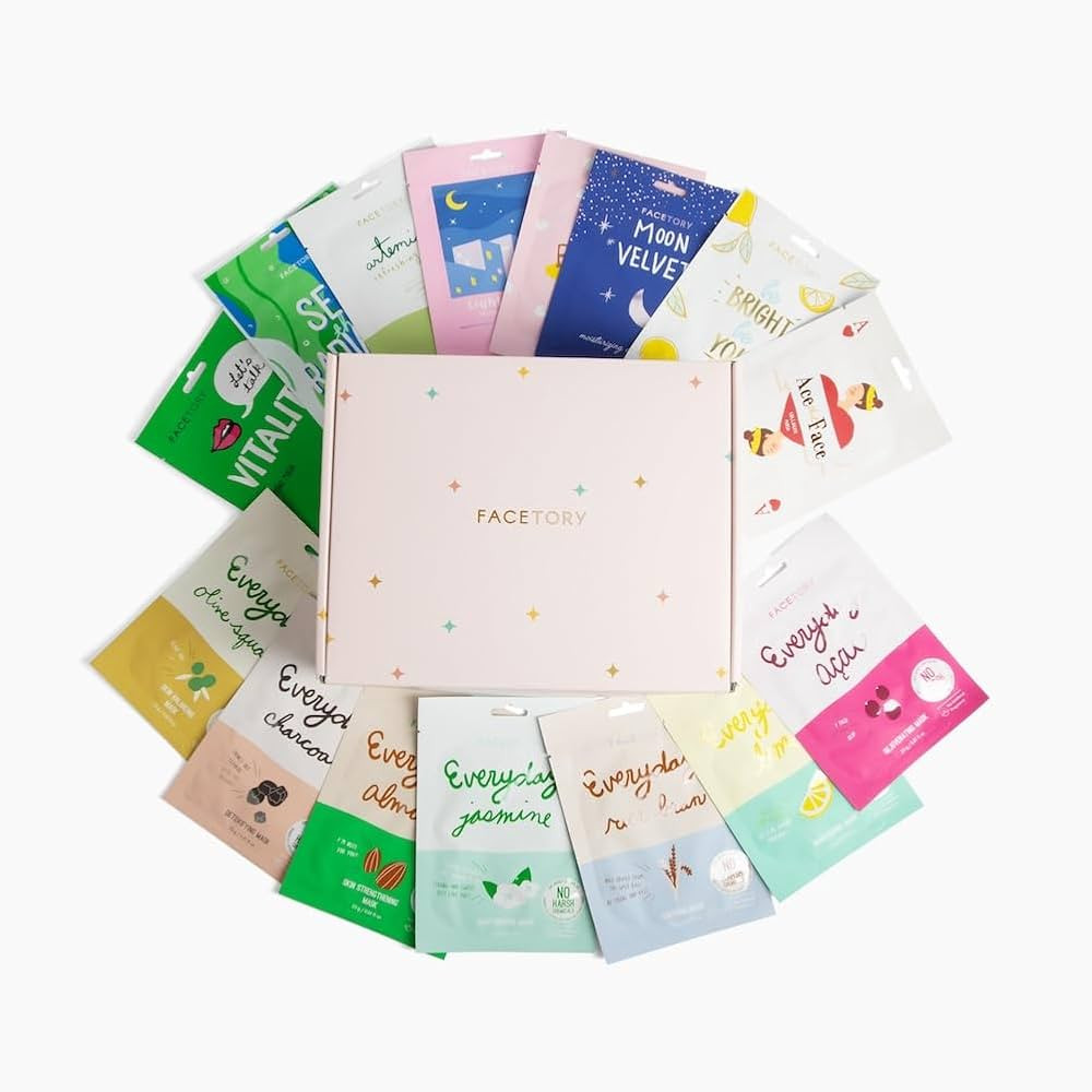 FACETORY K Beauty Face Mask Skin Care - FAVORITE 15 COLLECTION Sheet Mask Set | Natural Premium K... | Amazon (US)