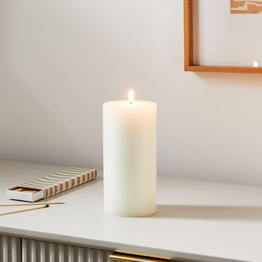 Unscented Wax Pillar Candle | West Elm (US)