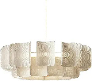 Wabi-sabi Wind Back To The Grain Acrylic Chandeliers Bedroom Dining Room Living Room Bar Round De... | Amazon (US)