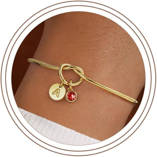 Turandoss Mothers Day Gifts for Mom Daugther, Dainty 14K Gold Plated 12 Months Disc Initial A-Z B... | Amazon (US)