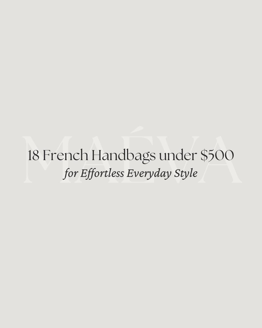 18 French Handbags Under $500 for Effortless Everyday Style 👜

A curated edit of French handbags I’m loving right now, featuring a mix of familiar favorites, new arrivals, and a few styles hinting at spring through softer colors and floral details ✨

📍 Discover the full article on maevawithamour.com, where you can explore all 18 brands in detail and shop the edit 🤍 You can also find the complete list, plus more options, on ShopMy @ maevawithamour under ‘French & EU Bags’ - link in bio

👉 Save this post for your next shopping moment, and follow for more intentional style edits, brand discoveries, and French-inspired wardrobe finds! 

With Amour, M.

#handbag #purse #frenchstyle #parisianstyle #frenchbrand 

#LTKootd #LTKTravel #LTKSeasonal