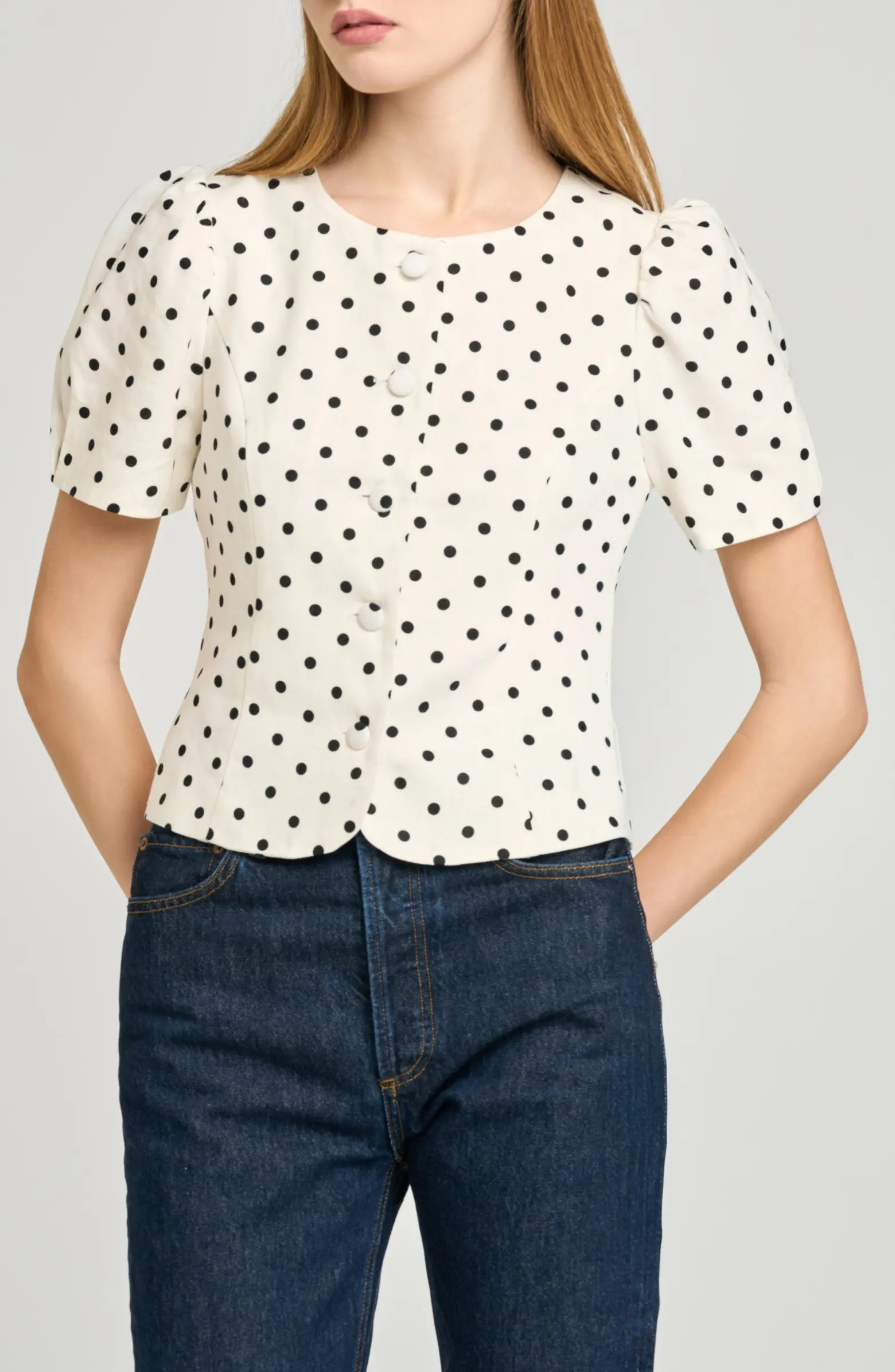 Blair Polka Dot Button-Up Top | Nordstrom
