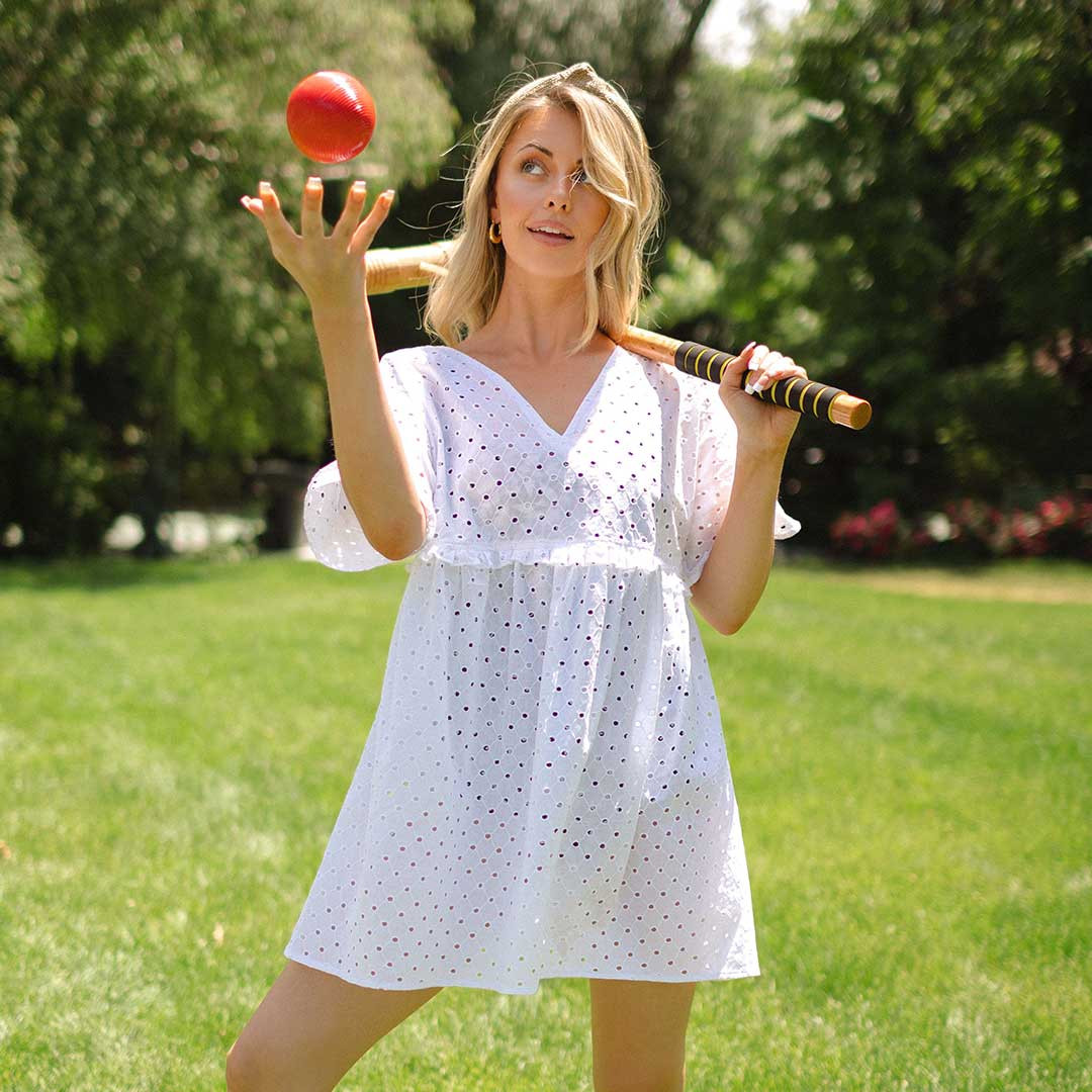 Samantha Tunic, White | Albion Fit