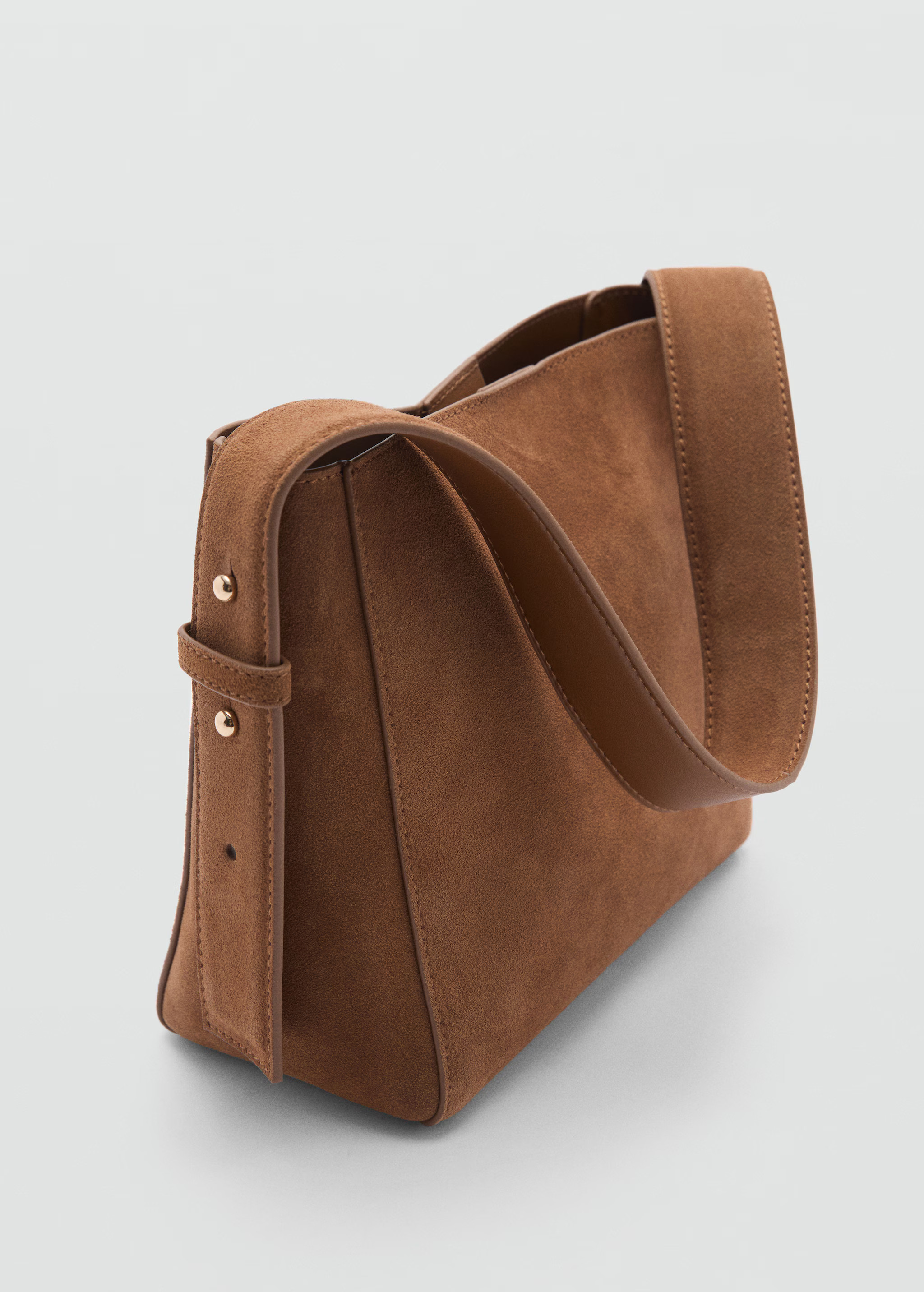 Leather shopper bag | MANGO (US)