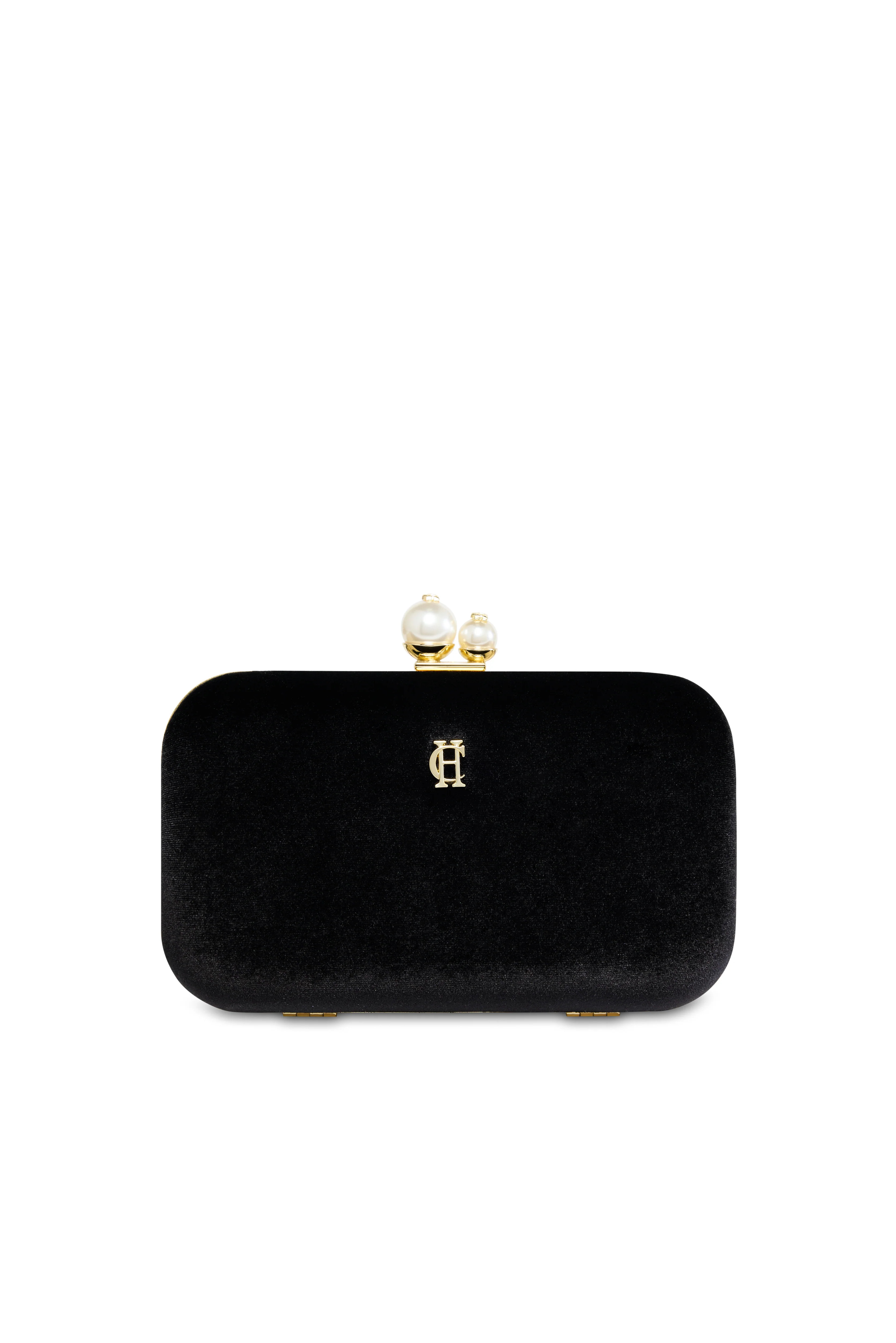 Vienna Evening Bag (Black Velvet) | Holland Cooper