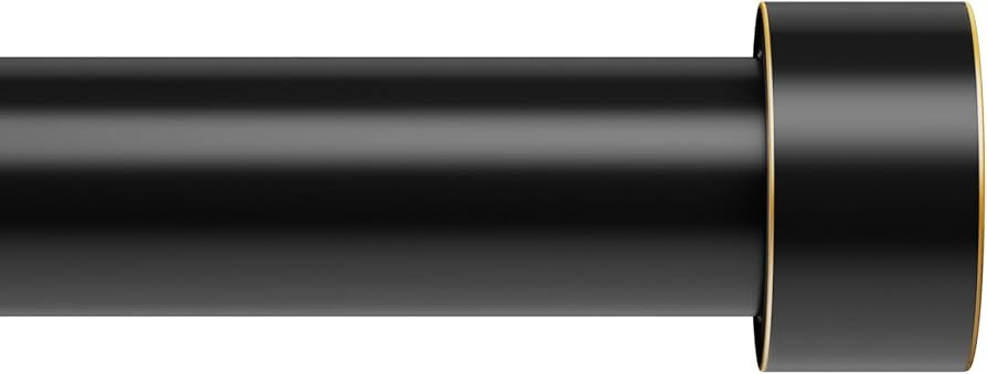 Zeerobee Curtain Rods for Windows 120 to 240(10-20ft), 1 Inch Black Curtain Rod Set, Heavy Duty D... | Amazon (US)