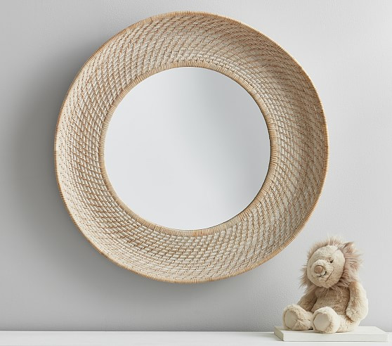 Quinn Natural  Round Mirror (29") | Pottery Barn Kids