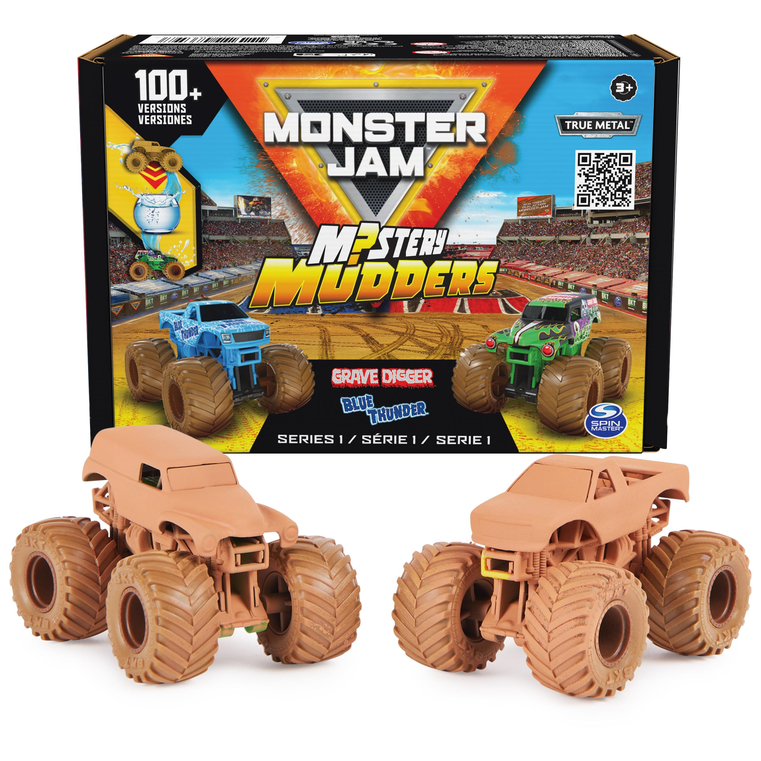 Monster Jam, Mystery Mudders 2-Pack Monster Trucks, Official 1:64 Die-Cast Vehicles, Wash to Reve... | Amazon (US)