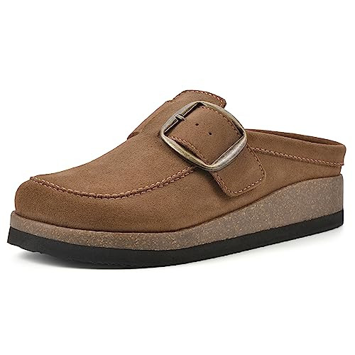 WHITE MOUNTAIN Women's Shoes Bueno Mule, Chestnut/Suede, 7 M | Amazon (US)