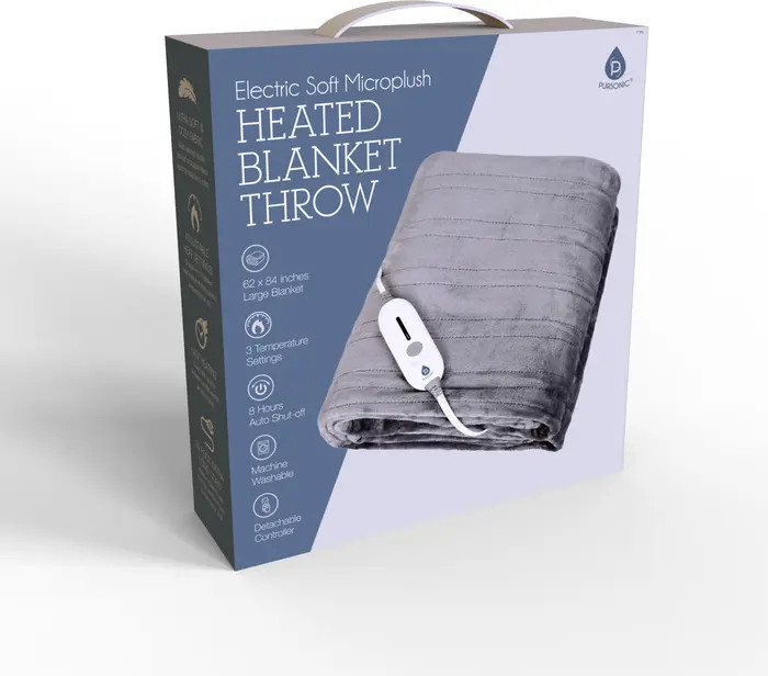 Electric Soft Microplush Heated Throw Blanket | Nordstrom