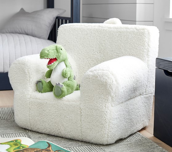 Cream Sherpa Anywhere Chair® | Pottery Barn Kids