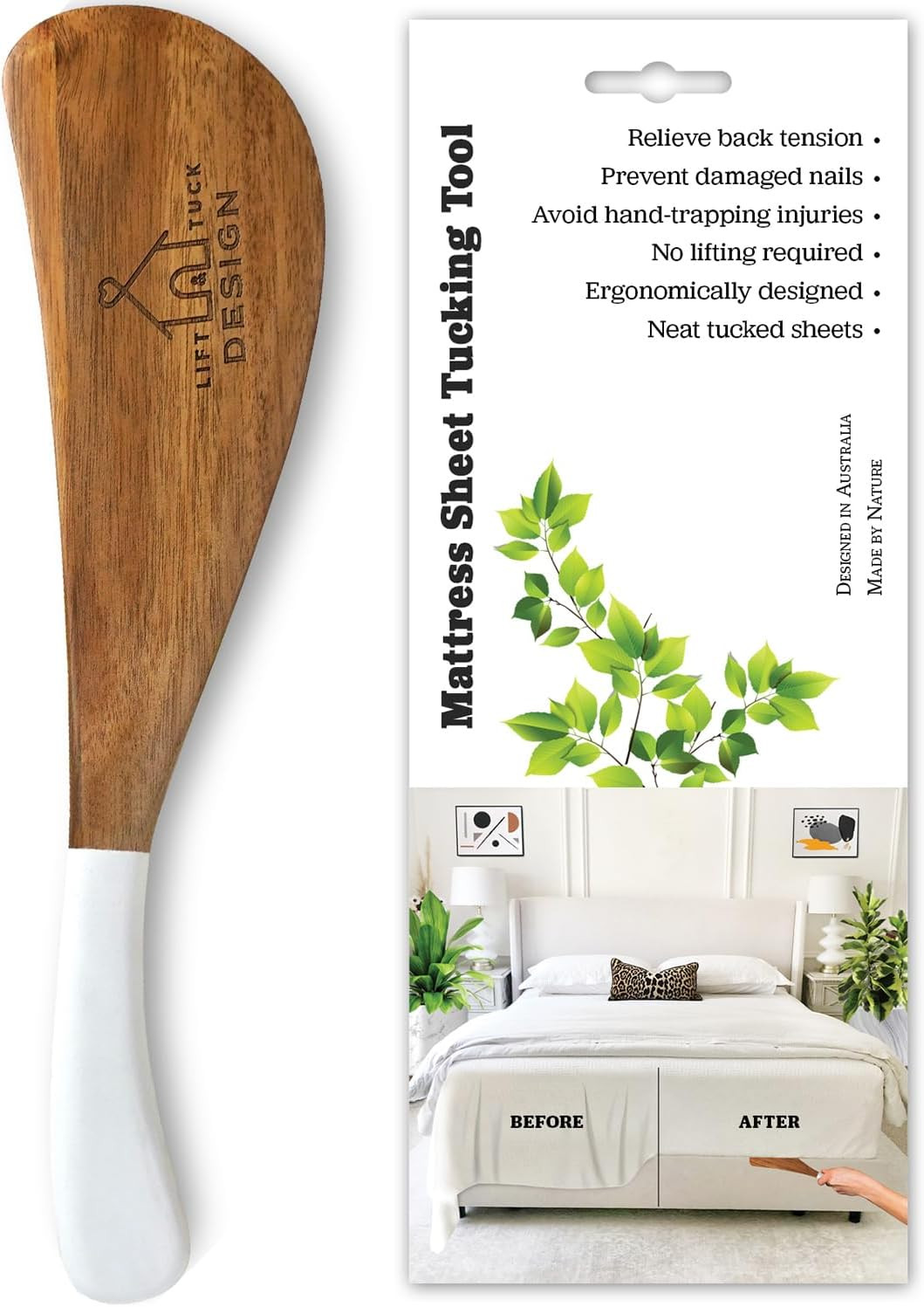 LIFT & TUCK DESIGN Bed Sheet Tucker Tool, Designed in Australia, Ergonomic, Improved Daily Living... | Amazon (US)