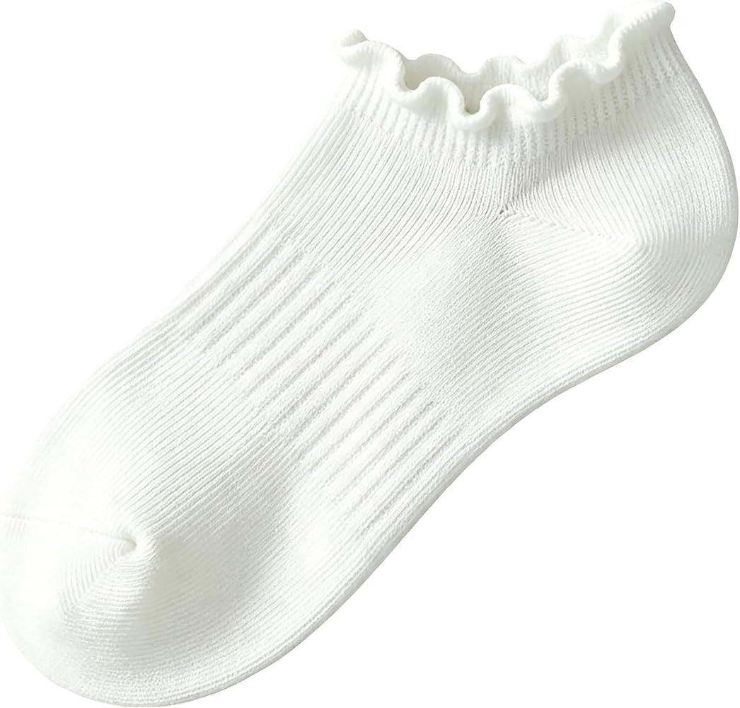 No Show Socks Womens Low Cut Non Slip Ruffle Ankle Socks 6 Pairs | Amazon (US)