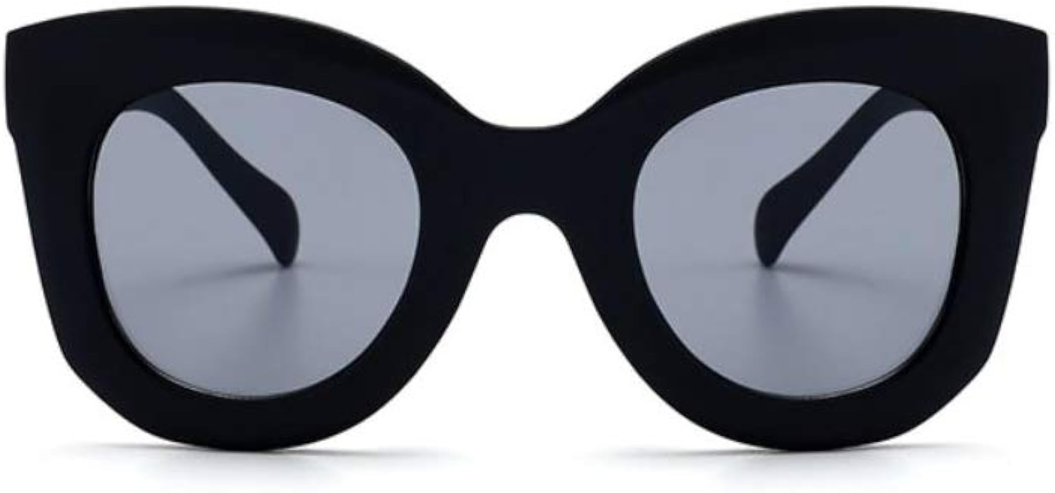 Butterfly Sunglasses Semi Cat Eye Glasses Plastic Frame Clear Gradient Lenses | Amazon (US)