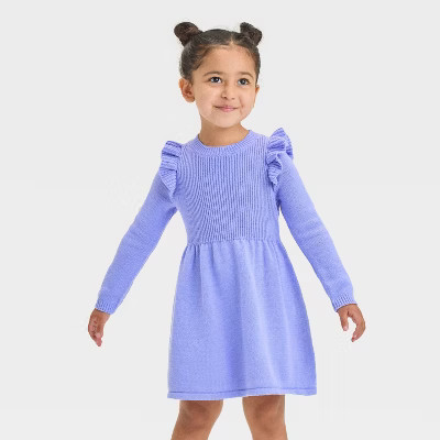 Toddler Girls' Solid  Ribbed Sweater Dress - Cat & Jack™ | Target