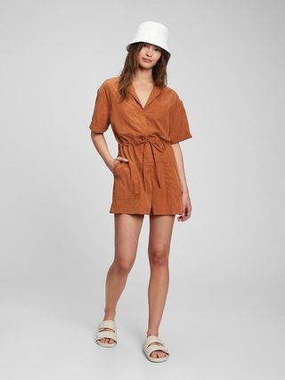 LENZING™ TENCEL™ Lyocell Utility Romper | Gap (US)