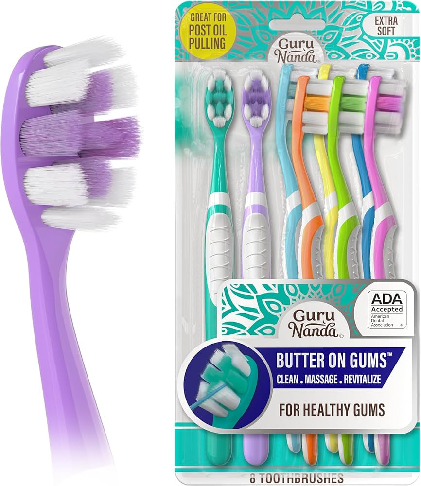 GuruNanda Butter On Gums Toothbrush, ADA Accepted, with 8000+ Ultra Soft Softex Bristles for Sens... | Amazon (US)