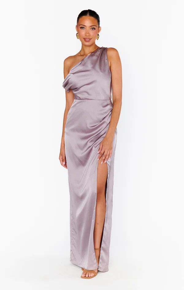 Jodie Dress ~ Dusty Purple Luxe Satin | Show Me Your Mumu