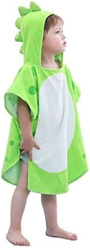 Children's Bath Towels with Hooded Dinosaur, Boys Beach Towel Pool Poncho Swim Cover-Ups Cotton (... | Amazon (US)