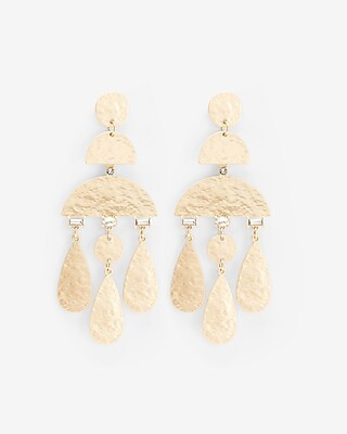 Hammered Metal Multi-Tier Earrings | Express