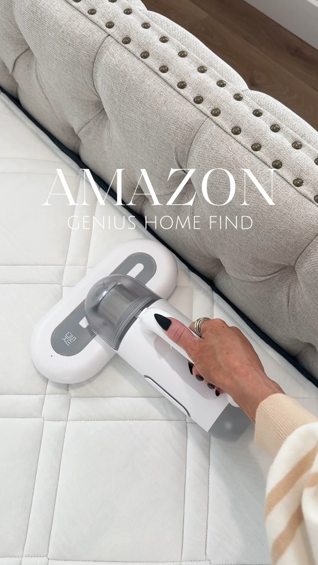 Amazon genius home find is this UV light and high powered cordless vacuum cleaner…on sale today!!
Captures 99.7% of small particles 
Dust mites, Skin cells 🤢
Sterilize and deep clean
Uses high powered suction &
UV light 

#

#LTKSaleAlert #LTKVideo #LTKHome