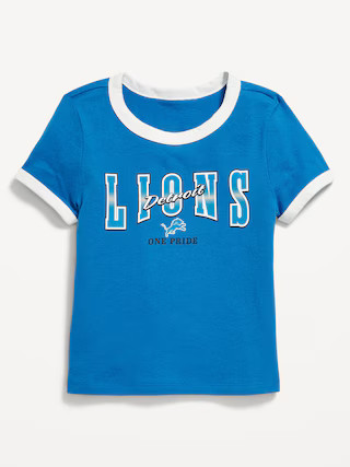 NFL™ Detroit Lions™ Fitted Graphic Ringer T-Shirt for Girls | Old Navy | Old Navy (US)
