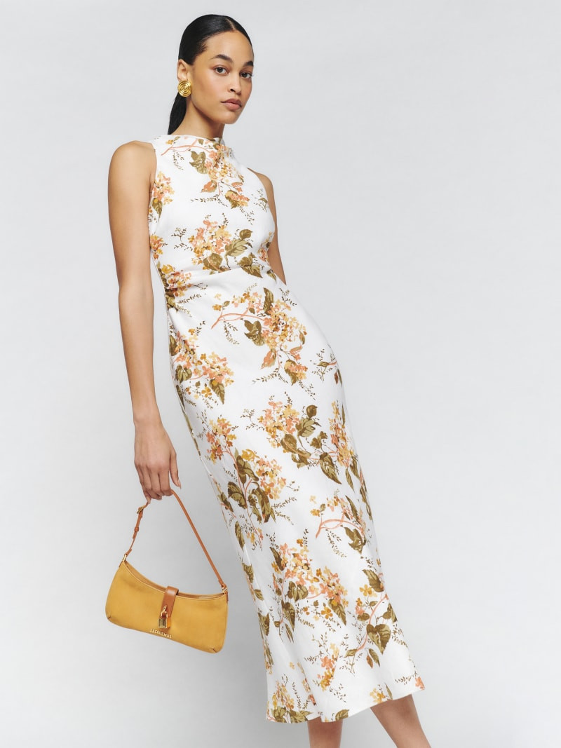 Casette Linen Dress | Reformation (Global)