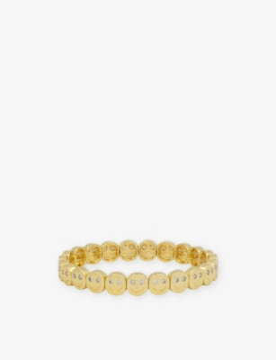 The Gemstone The Happy Face 18ct Yellow Gold Plated Brass And Gemstone Bracelet | Selfridges