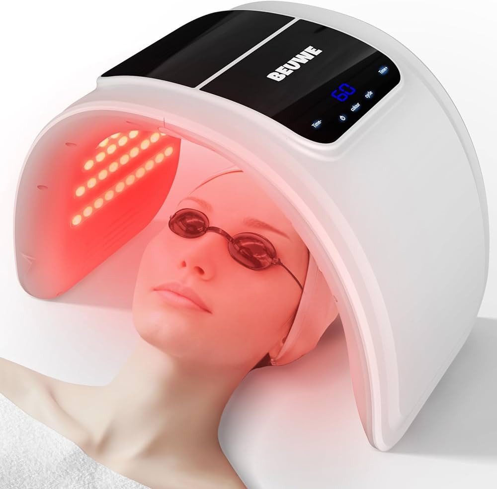 Red-Light-Therapy-Mask, Led Light Therapy for Face, 7 Colors Led Face Mask Facial Led Light Thera... | Amazon (US)