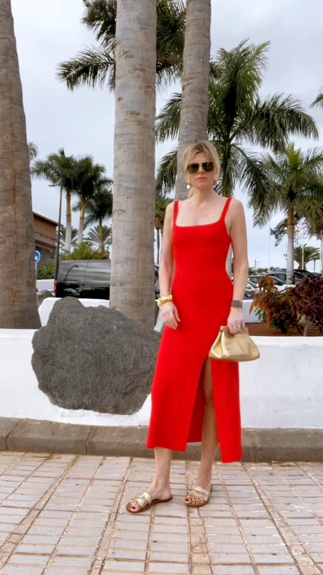 Red dress, ysl cuff, celine slides, Bottega sunglasses, sezane dress

#LTKeurope #LTKtravel #LTKstyletip