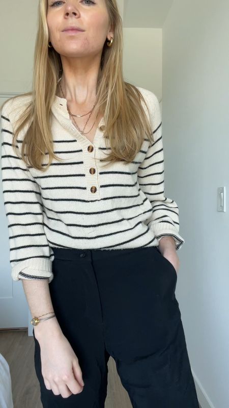 Spring outfit - linking similar options to my Shein sweater and black H&M pants  

#LTKunder50 #LTKstyletip #LTKunder100