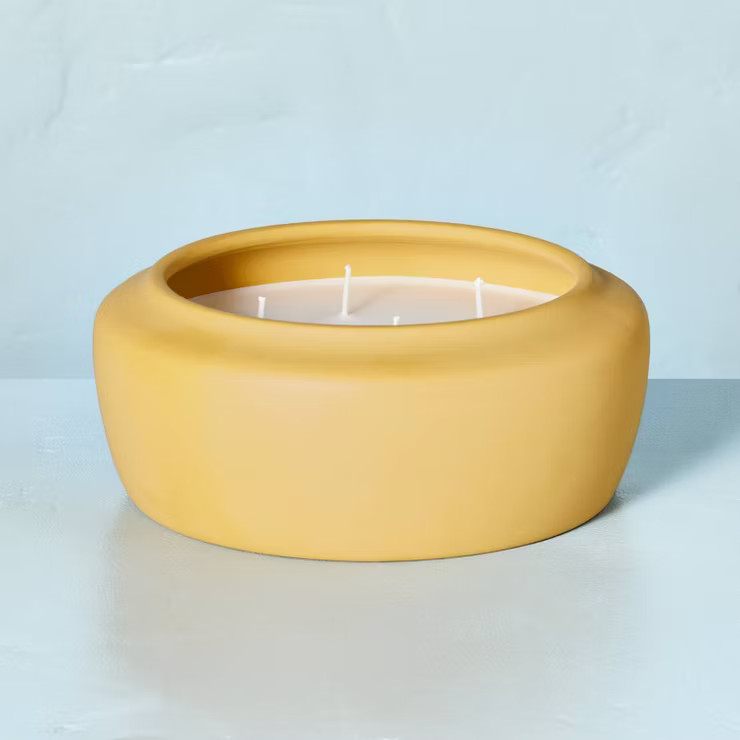 Colored Ceramic Golden Hour Jar Candle Gold - Hearth & Hand™ with Magnolia | Target