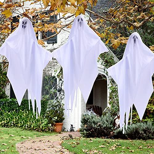 3 Pack Halloween Hanging Ghost, Cute Flying Ghost, Halloween Hanging Decorations, Halloween Outdo... | Amazon (US)