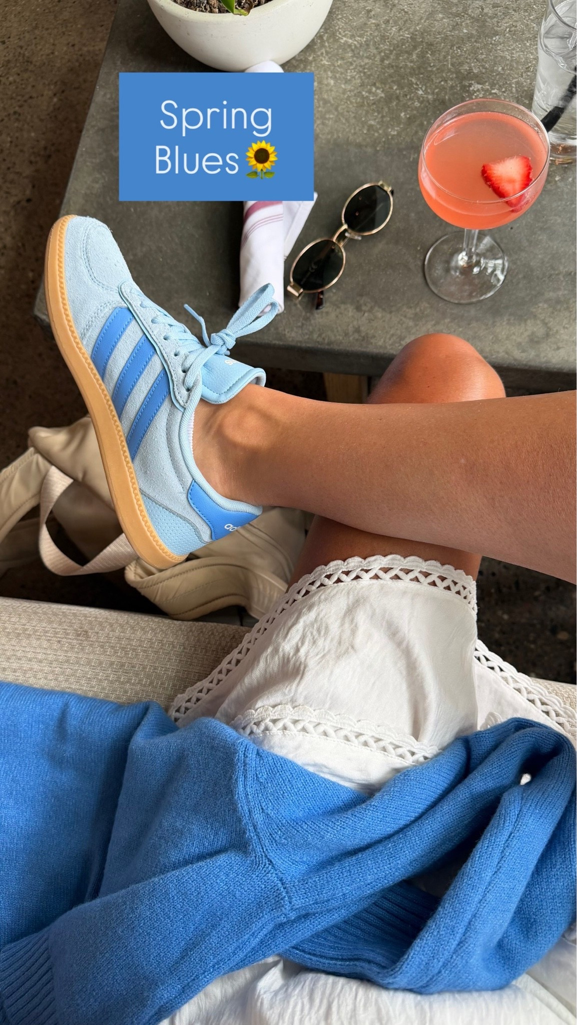 Powder blue is a trending color this season and these adidas sneakers are so cute to wear with your blues!!!

#LTKSaleAlert #LTKootd #LTKActive