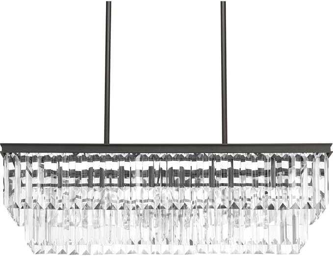 Glimmer Collection 4-Light Luxe Linear Chandelier Light Antique Bronze | Amazon (US)