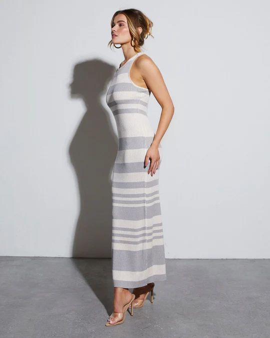 Viera Striped Knit Maxi Tank Dress | VICI Collection