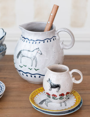 Dalary Hand-Painted Plates (Set of 4), Multi | Lulu and Georgia 