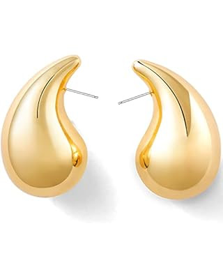 Apsvo Extra Large Drop Earring, Oversized Chunky Gold Hoop Earrings for Women Girl, Lightweight H... | Amazon (US)