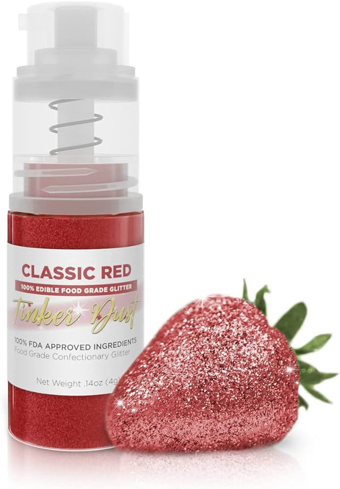 Bakell - Classic Red Tinker Dust (4g, 1x Mini Spray Pump) Edible Glitter for Food, Desserts, and ... | Amazon (US)