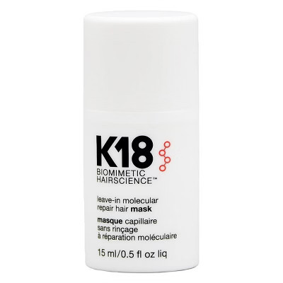 K18 Biomimetic HairScience Leave-In Molecular Repair Hair Mask (0.5 oz) Repairs Dry or Damaged Hair, Reverse Hair Damage K 18 | Target