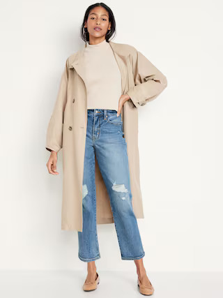 Curvy High-Waisted OG Straight Ankle Jeans | Old Navy (US)