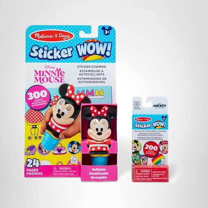 Melissa & Doug Sticker Wow!™ Disney Minnie Mouse Bundle: 24-Page Activity Book, Refillable Stic... | Amazon (US)