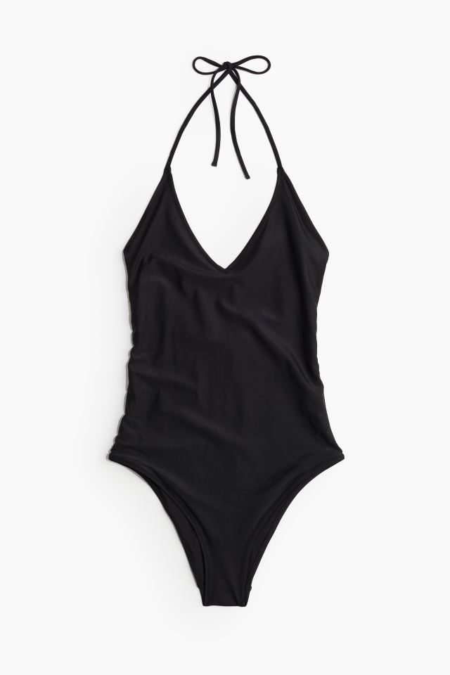 Halterneck Swimsuit - Black - Ladies | H&M US | H&M (US + CA)