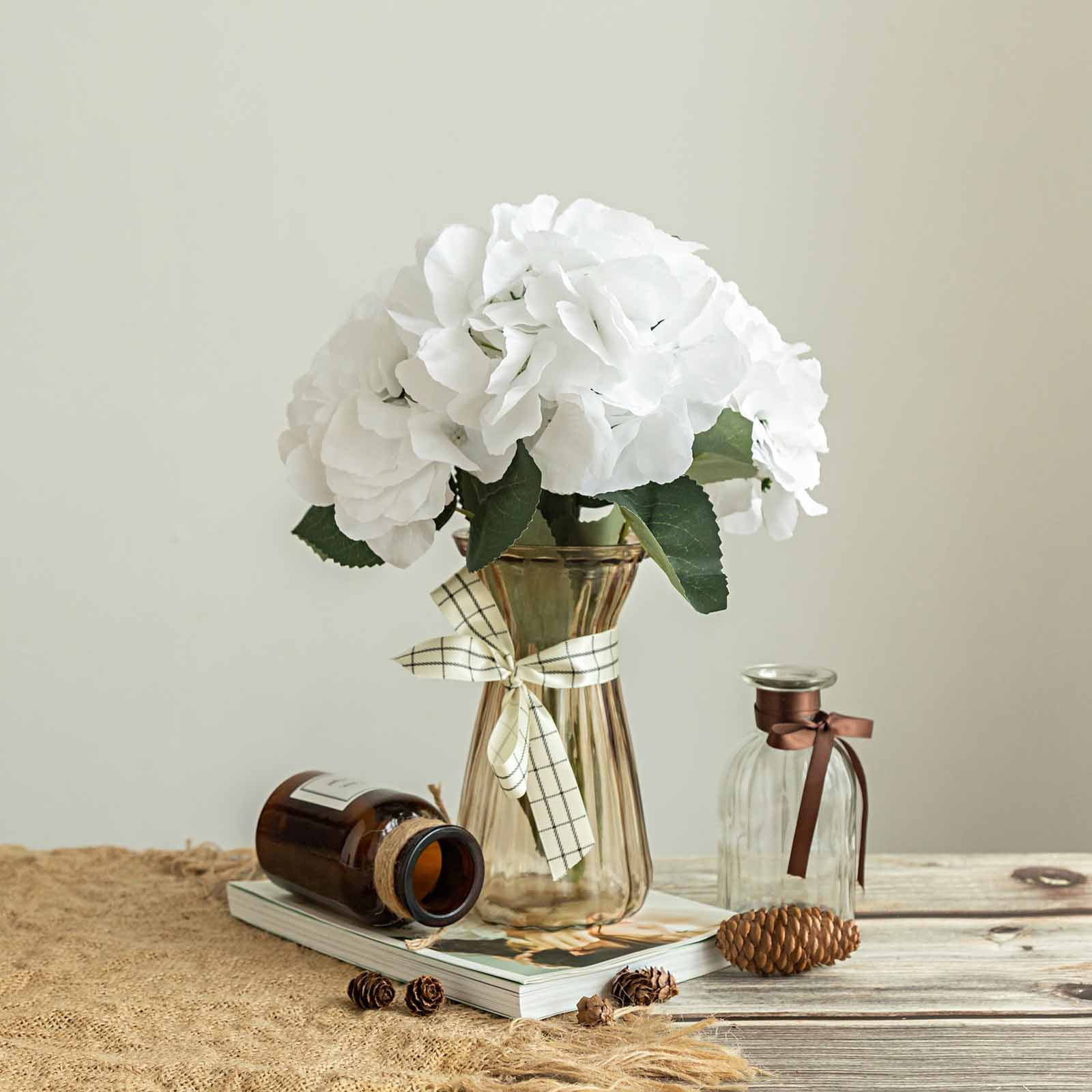 Balsa Circle 25 White Silk Hydrangea 5 Bushes Artificial Flowers Party Centerpieces Wedding Bouqu... | Walmart (US)