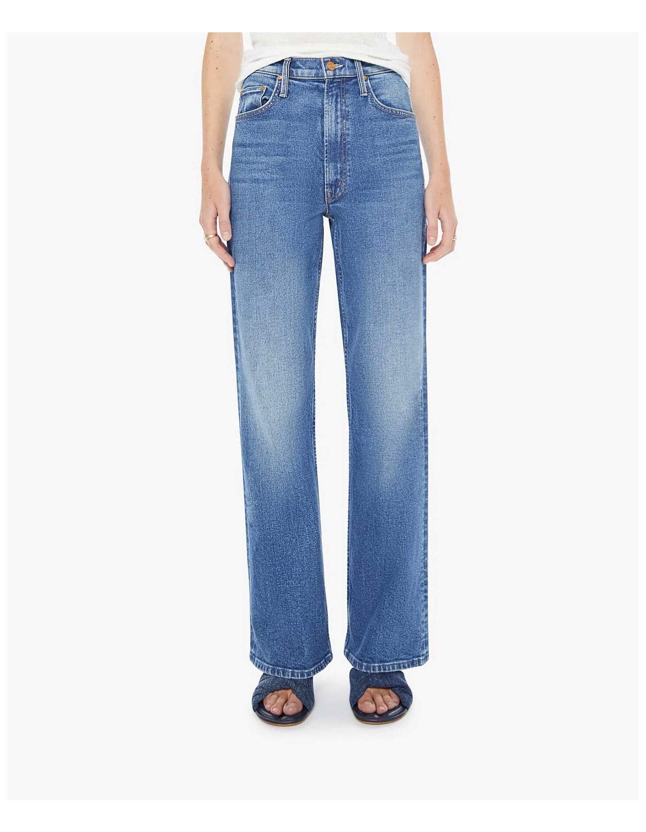High Waisted Bookie Sneak Wide Leg Jean | David Jones (Australia & New Zealand)