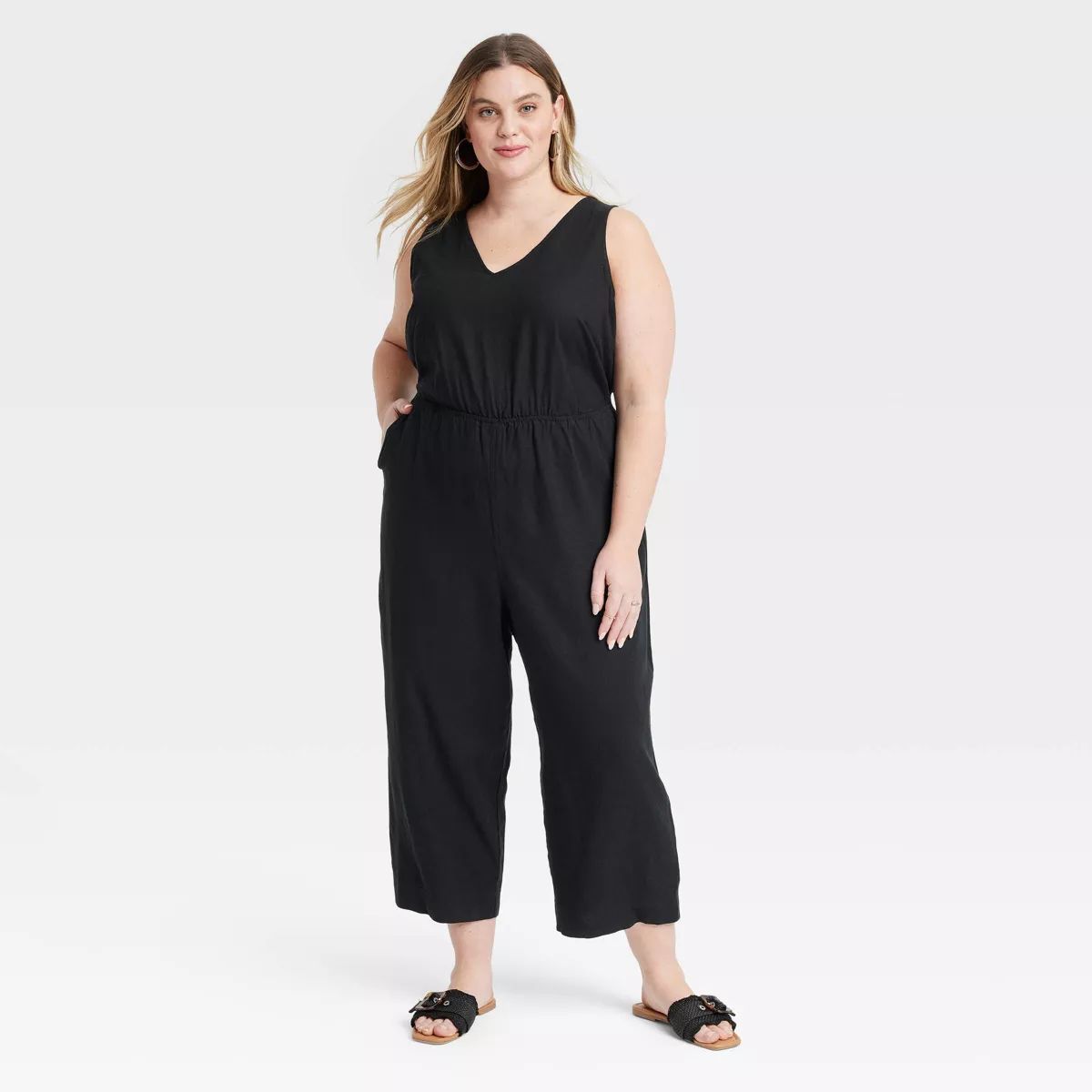 Women's Linen V-Neck Jumpsuit - Universal Thread™ | Target