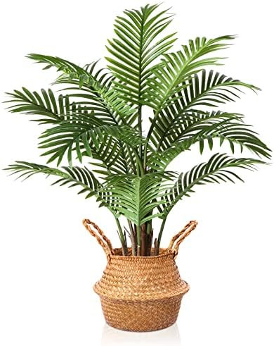 MOSADE Artificial Palm Tree 37”Fake Potted Areca Palm Plant with Handmade Seagrass Basket, Perfect F | Amazon (US)
