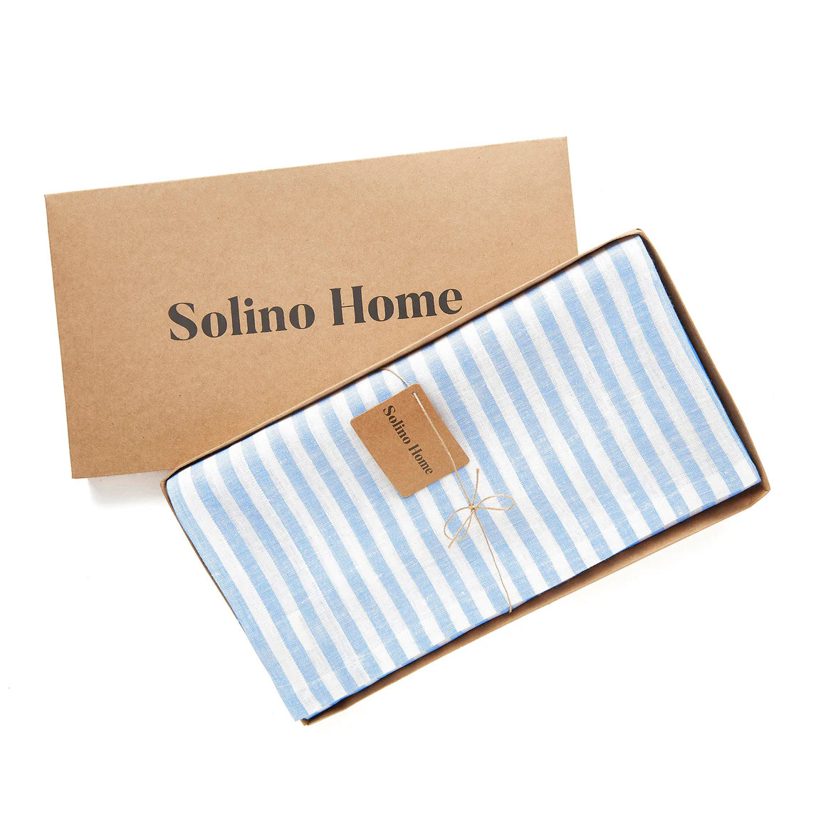 Amalfi Stripe Linen Tablecloth | Solino Home | Solino Home