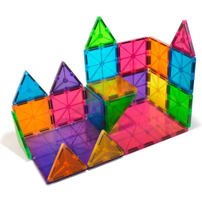Magna-Tiles Clear Colors 32-Piece Set - Magna-Tiles STEM Toys | Maisonette | Maisonette